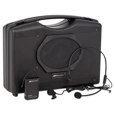 Amplivox SW222A Bluetooth Audio Portable Buddy with Wireless Handsfree Mic, 50W, Black APLSW222A