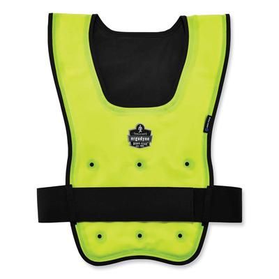 Ergodyne 12685 Chill-Its 6687 Economy Dry Evaporative Cooling Elastic Waist Vest, Nylon, Large/X-Large, Lime, Ships in 1-3 Business Days