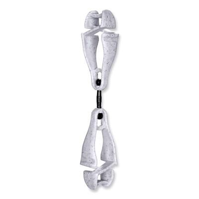Ergodyne 19515BULK Squids 3420 Dual Clip Swivel Glove Clip Holder, 1x0.6x5.5, Acetal Copolymer, Granite, 100/Pack, Ships in 1-3 Business Days - Case o