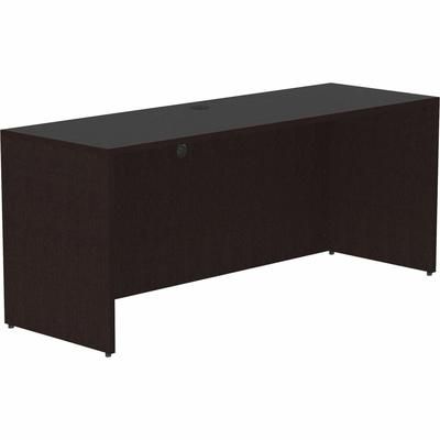 Lorell 18212 Essentials Espresso Laminate Credenza Shell, 72" x 24" x 29.5"Credenza Shell, 1" Top, Material: Polyvinyl Chloride (PVC) Edge, Metal Draw
