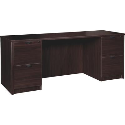 Lorell PC2472ES Double-pedestal Credenza, File/File, 72" x 24" x 29", Espresso LLRPC2472ES