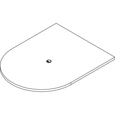 Lorell POC4860ES Tabletop, Half-racetrack, Modular, 60"x48"x1-1/2", Espresso LLRPOC4860ES