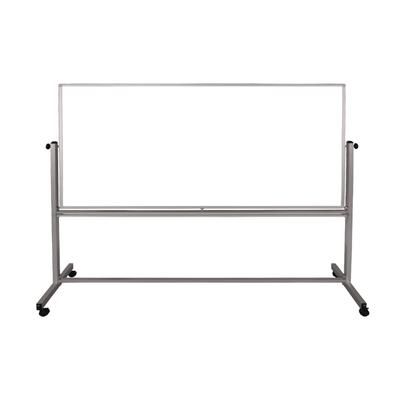 Luxor Mobile Magnetic Whiteboard, 96" x 40", White Surface, Silver Aluminum Frame (LXOMB9640WW)