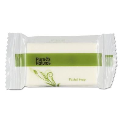 Pure & NaturalTM 500075 Body & Facial Soap, 3/4, Fresh Scent, White 1000/Carton - Case of 1000 VVF500075