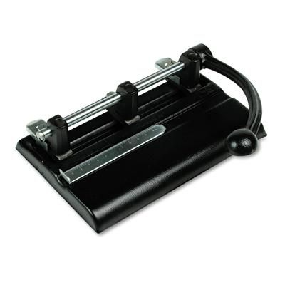 Master Pro Master Mfg® 1340PB 40-Sheet Lever Action Two- to Seven-Hole Punch, 13/32" Holes, Black
