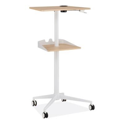 Safco 1944NA VUM Mobile Workstation, 25.25" x 19.75" x 35.5" to 47.75", Natural/White, Ships in 1-3 Business Days
