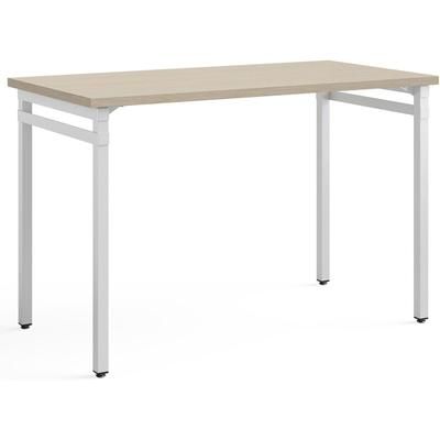 Safco 5508WHNA Ready Home Office Desk, 45.5" x 23.5" to 29.5", Beige/White, Ships in 1-3 Business Days SAF5508WHNA
