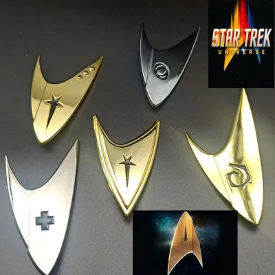 Movie Star Trek Quark Spock Tuvok Badge Cosplay Props Starship Alloy Brooch Pin Party Halloween Accessories Crafts Gifts