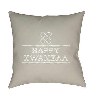 Sionn 18" Square Modern Sterling Gray/Off White/Sage/Ash Outdoor Throw Pillow - Boutique Rugs