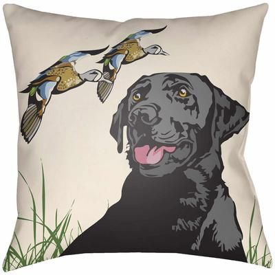 Merrydale 16" Square Cottage pillow cabin Sky Blue/Black/Beige/Dark Green/Camel/Green/Ivory/Pearl/Onyx/Ash/Charcoal/Gray Outdoor Throw Pillow - Boutique Rugs