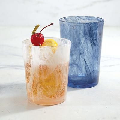 Set of 6 Swirl Iced Beverage Glass - Blue Swirl, Blue Swirl Iced Beverage Glass - Frontgate