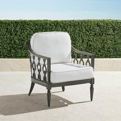 Avery Lounge Chair with Cushions in Slate Aluminum - Quick Dry, Air Blue - Frontgate