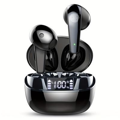 TEMU Q13 Wireless Headphones With 4 Microphones, 2024 New Earbuds In-ear Mini Enc Noise Canceling Earbuds 40h Advanced Wireless Headphones, Sports Earbuds With Usb-c, Donerton