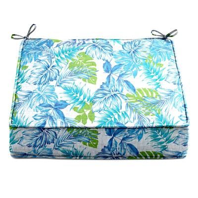 BH Outdoor Performance Single Deep Seat Cushion by BrylaneHome in Blue Fern Outdoor Patio Chair Padding