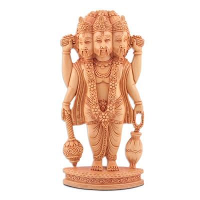 Supreme Brahma,'Artisan Crafted Kadam Wood Sculpture from India'
