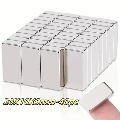 TEMU 20x10x5mm-40pcs Neodymium Bar Magnets, 20x10x4mm-20pcs Neodymium Magnets, 20x10x3mm-20pcs Suitable For Office, Fridge, Kitchen