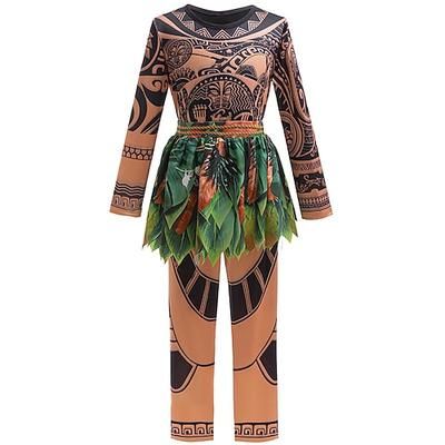 Maui Costume Tuta di pelle Body Costumi a Tema Film e TV for Ragazzi Bambini Carnevale Giornata universale dell'infanzia Settimana del libro Feste Performance