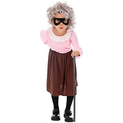 Donne anziane nonna Abiti Parrucche cosplay Costume Personaggio classico delle fiabe Cosplay for Ragazze Bambini Halloween Carnevale Feste Performance Ritorno a scuola