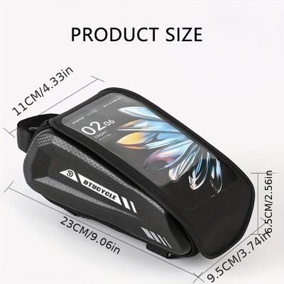 "TEMU 3d Shaped Bike Handlebar Mount: 7.0" Phone Case, Waterproof, Adjustable Strap, Eva Material, Suitable For Bikes"