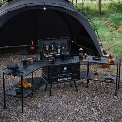 ShineTrip Camping Coffee Case Set Tactical Table Base Multifunctional Modular Combo Kit Free Combination Aluminum Storage Case