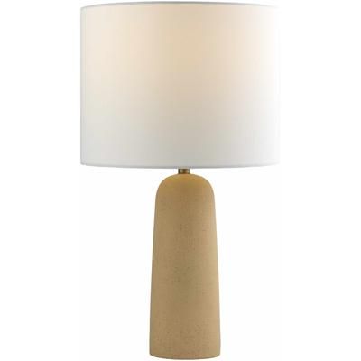 Wielsbeke 23"H x 13"W x 13"D Traditional Beige/White/Metallic - Brass/Translucent Table Lamp - Boutique Rugs