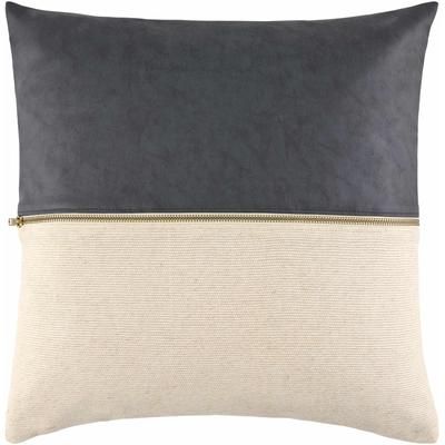 Alekos 22" Square Sandstone/Charcoal/Olive Throw Pillow - Boutique Rugs