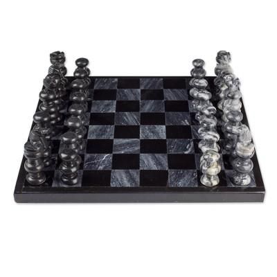 Sophisticate,'11 Inch Hand Carved Marble Chess Set Mexico'