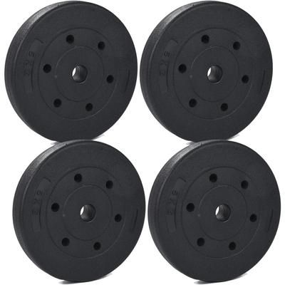 TEMU 4x 5kg Weight Plates Standard Weight Lifting Training Disc Barbell Strength Training Set For Bodybuilding Increase Muscle 25.5 X 5 Cm