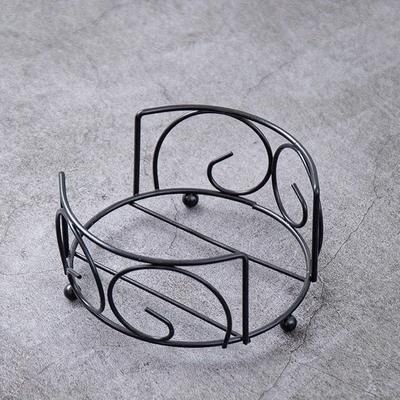 TEMU Versatile Metal Coaster Holder - Sleek Tray For Round & Square Coasters, Space-saving Design, Perfect Gift Idea
