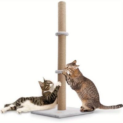 TEMU Cat Tree Cat Scratching Post 89cm Pet Cat Vertical Climbing Activity Cat Climbing Tower With Soft Plush Carpet Covered Cat Climbing Post Cat Tree For Pet Cats