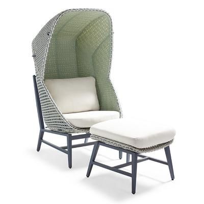Kala Accent Chair Replacement Cushions - Standard, Rain Sailcloth Aruba - Frontgate