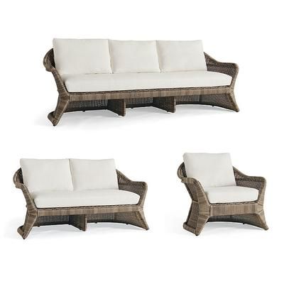 Terrace Park Seating Replacement Cushions - Loveseat, Standard, Rain Cobalt - Frontgate