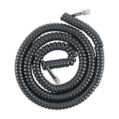 Powergear Power Gear Coiled Telephone Cord, 12', Black, 27639