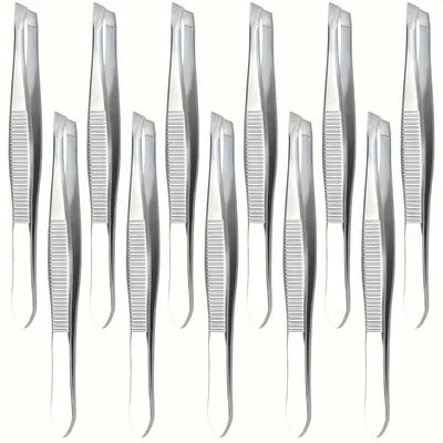 3/5/12Pcs Stainless Steel Tweezers Ingrown Hairs - Precision Tweezers for Fine Hair Remover for Women Eyebrow Tweezers for Wome