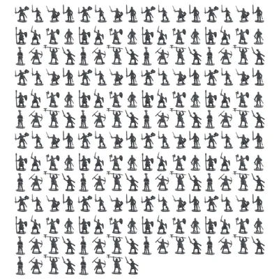 1:72 200/Set Plastic Ancient Soldier Figures Toy Archaic Soldiers Men Swordsman Action Figure DIY War Scene Toys Grey