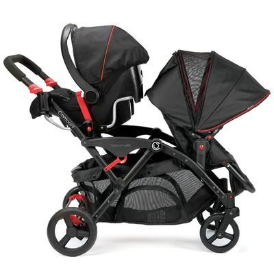 Contours Options Elite Tandem Stroller - Red Velvet