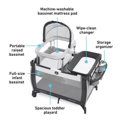 Graco Pack 'n Play Day2Dream Travel Bassinet Playard - Rainier