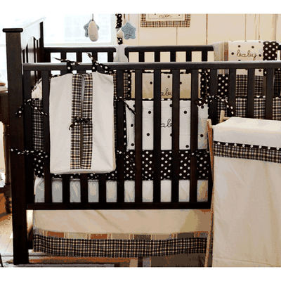 My Baby Sam Mad About Plaid Blue in Blue 3 Piece Crib Bedding Set
