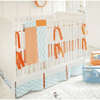 New Arrivals Orange Crush 3 Piece Crib Bedding Set
