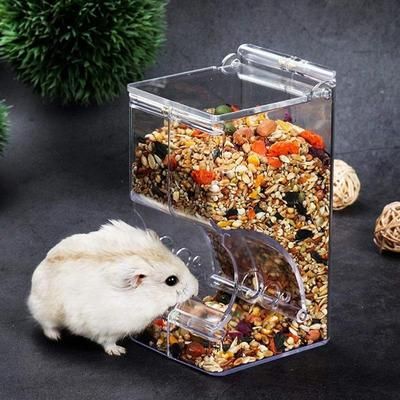 TEMU 1pc Clear Acrylic Automatic Pet Feeder Dispenser For Small Animals - Uncharged, No Battery Required - Ideal For Guinea Pigs, Hamsters, Gerbils, Mice, Hedgehogs, And Parrots