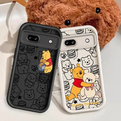 Winnie the Pooh Cute For Google Pixel 9 8A 8 7 7A Pro XL 5G Eye Ladder Phone Case Soft TPU