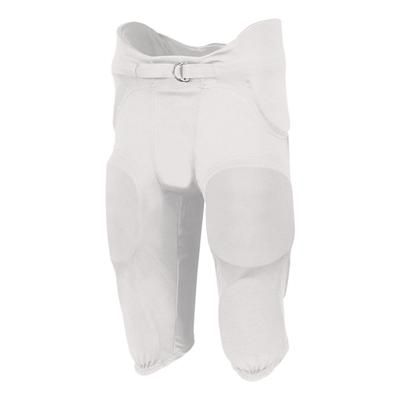 Russell Athletic F25PFW Youth Integrated 7-Piece Pad Football Pant in White size Medium | Polyester
