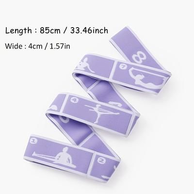 TEMU Nylon Yoga Stretching Strap Loop Exercise Bands, Universal Resistance Bands For Dance, Gymnastics, Workout, Pilates, Medium Tension Pull Rope For Stretching Exercises