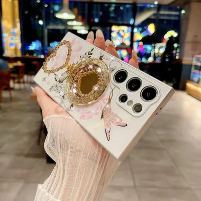 3D Diamond Plating Magnetic Case For Samsung Galaxy S25 Plus S22 S23 S24 Ultra With Removable Metal