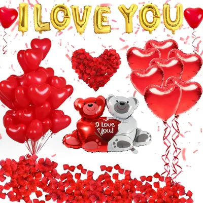 541pcs Double Bear Embrace Love Valentine's Day Set Suitable for Valentine's Day Wedding Confession Bedroom Scene Decoration
