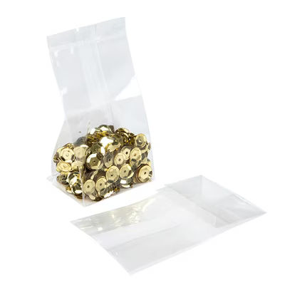 Premium Eco Clear Flat Bottom Gusset Bags 100 Pack 2" x 1 1/2" x 3 3/4"