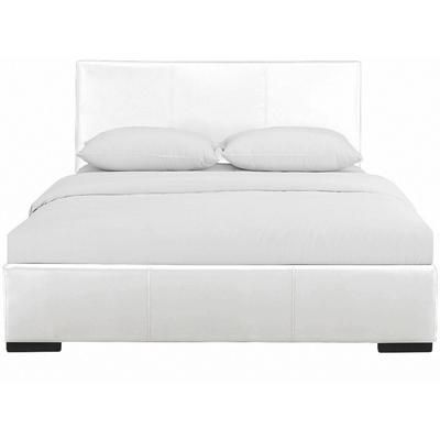 Hindes Upholstered Platform Bed, Beige, King by Camden Isle in White (Size QUEEN)