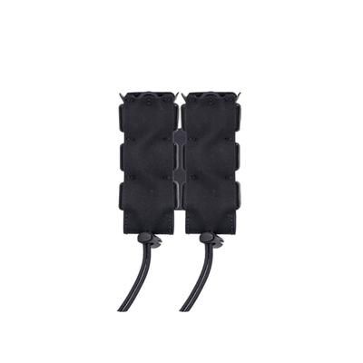 Wilder Tactical Urban Assault Double Pistol Magazine Pouch Extended Belt Mount UAB Clip Black UASEXDPBKBC