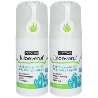 ZUCCARI Anti-odorante 48H alla Pietra Liquida (Roll-on) Set da 2 2x50