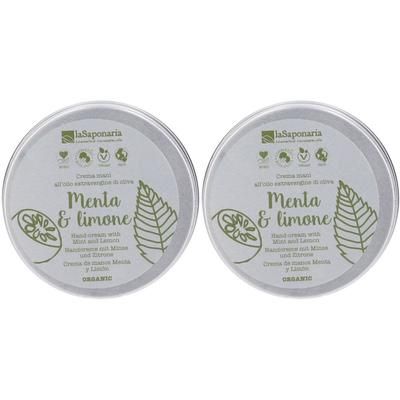 La Saponaria Crema Mani Menta E Limone Set da 2 2x60 ml